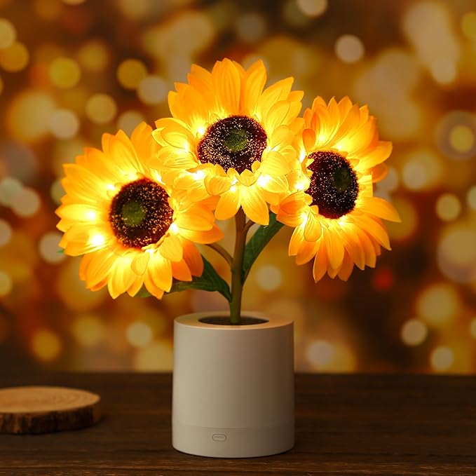LED Sonnenblumen Tischlampe – Natur-inspirierte Dekoration mit warmem, stimmungsvollem Licht
