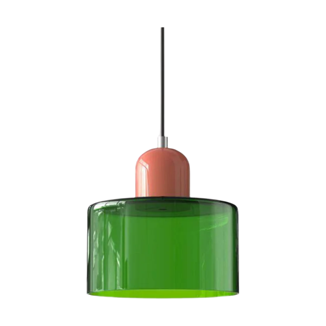 LumiGlas Design-Pendelleuchte - Europäische Retro Zylinder Pendelleuchte