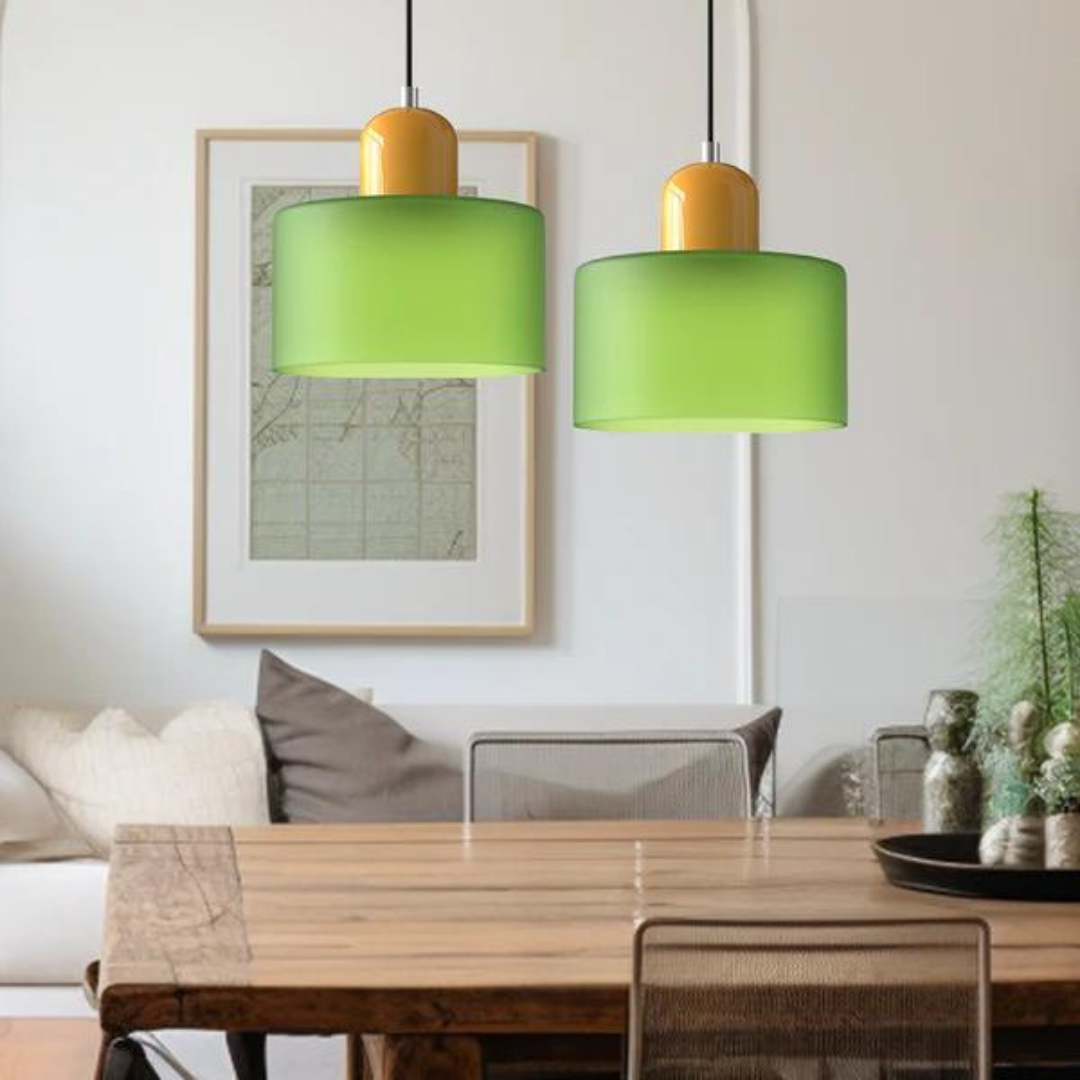 LumiGlas Design-Pendelleuchte - Europäische Retro Zylinder Pendelleuchte