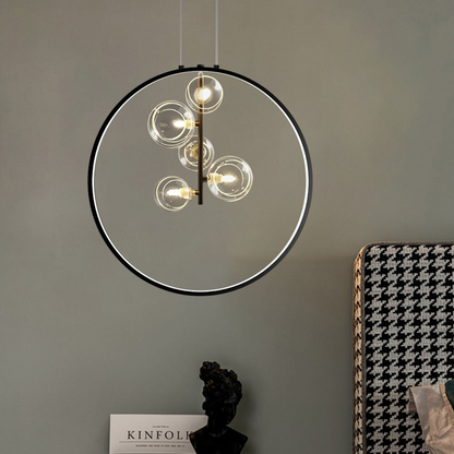 Moderne LED-Pendelleuchte mit Kreis-Design – Minimalistische Hängelampe für Esszimmer, Wohnzimmer & Büro – Geometrische Statement-Beleuchtung