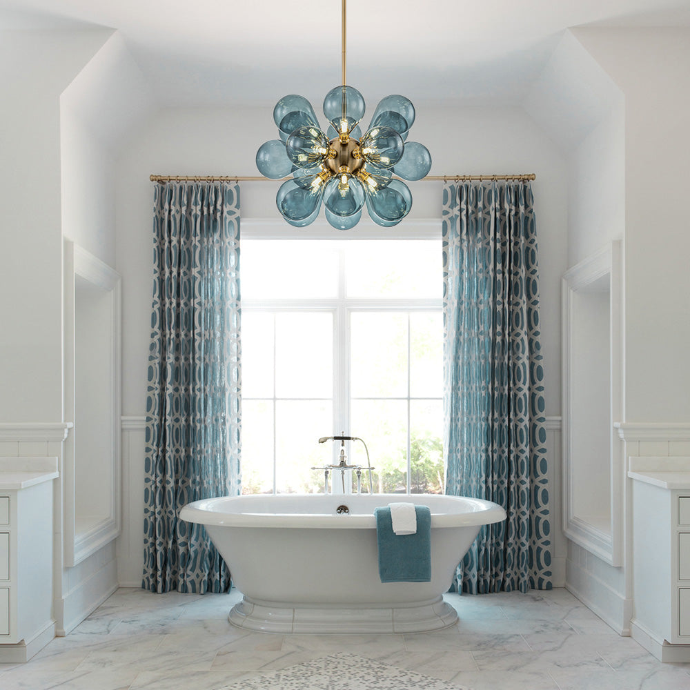 Designer Deckenleuchte im Sputnik-Stil – Moderne Hängelampe mit Glasbubbles für Wohnzimmer, Essbereich & Loft