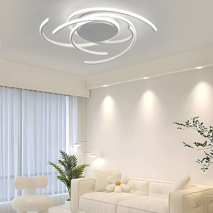 Moderne Deckenleuchte im Wirbel-Design – Eisen LED Deckenlampe zur direkten Montage