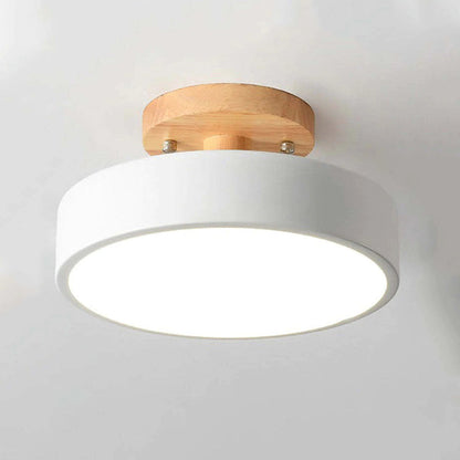 Moderne LED-Deckenleuchte aus Holz – Quinn Deckenlampe für Wohnzimmer, Flur, Schlafzimmer und Esszimmer