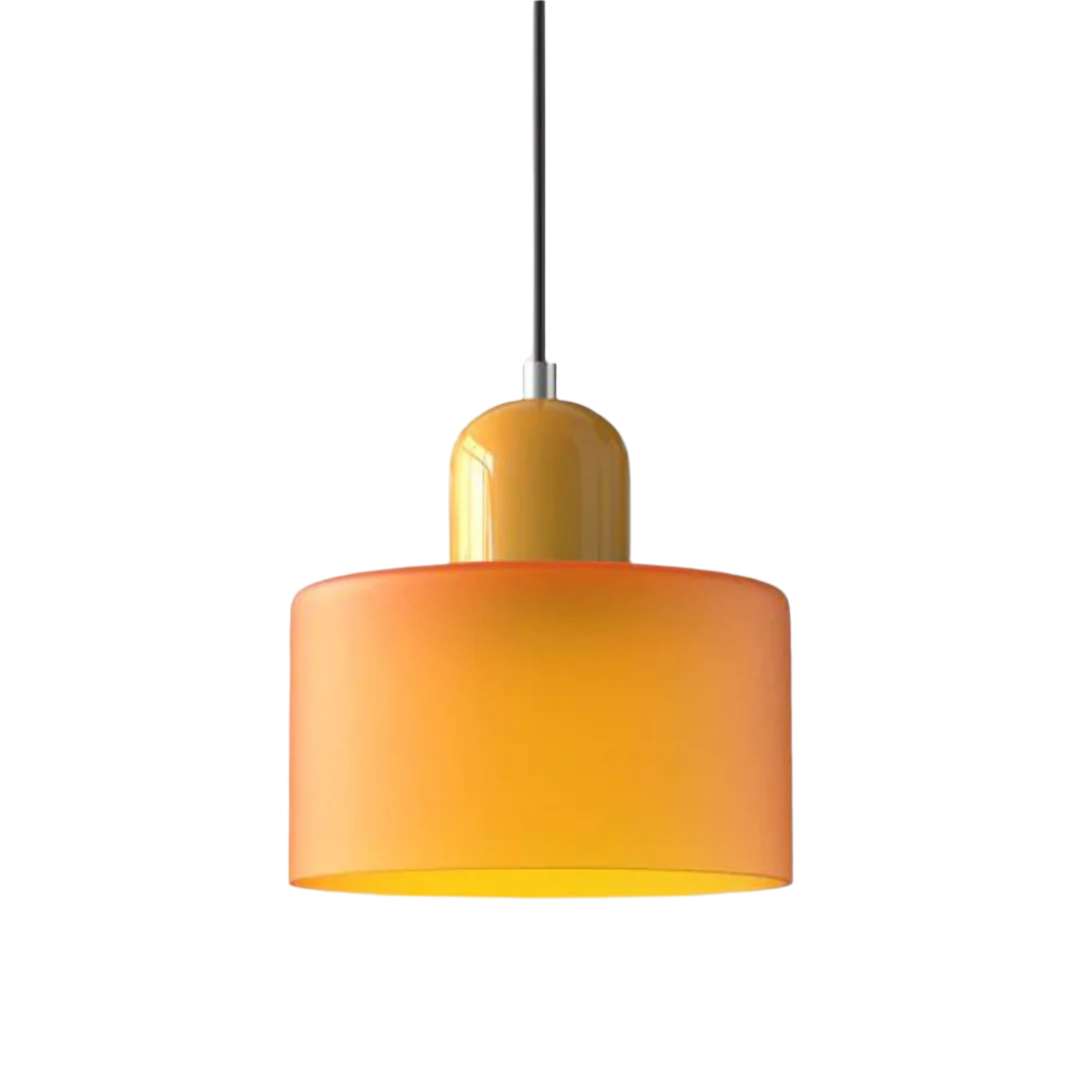 LumiGlas Design-Pendelleuchte - Europäische Retro Zylinder Pendelleuchte