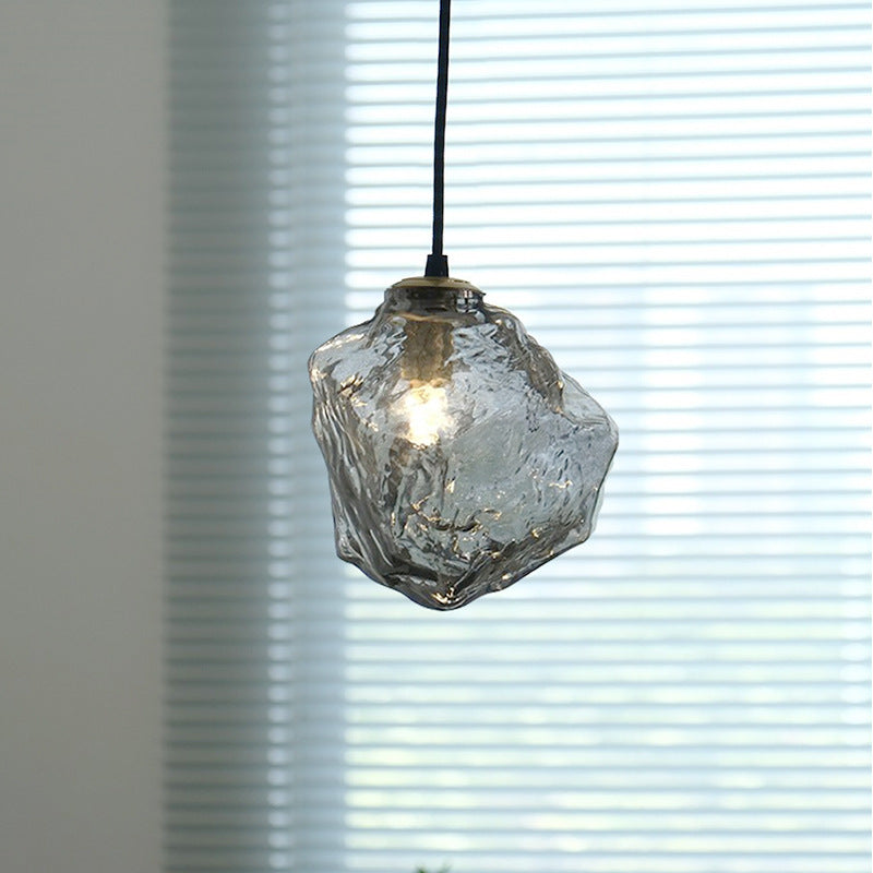 Moderne Pendelleuchte mit handgefertigtem Eiswürfel-Glasdesign – Individuelle Hängeleuchte für Küche, Esstisch & Wohnzimmer