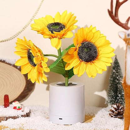 LED Sonnenblumen Tischlampe – Natur-inspirierte Dekoration mit warmem, stimmungsvollem Licht