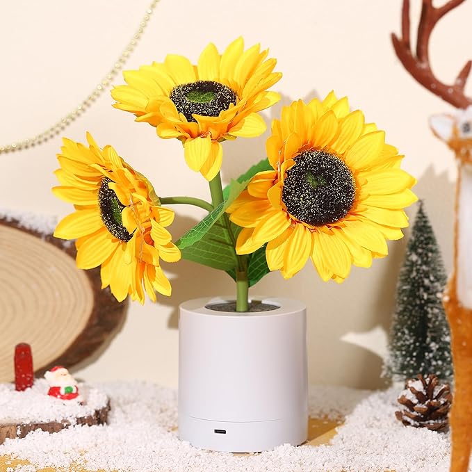 LED Sonnenblumen Tischlampe – Natur-inspirierte Dekoration mit warmem, stimmungsvollem Licht