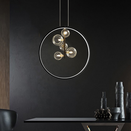 Moderne LED-Pendelleuchte mit Kreis-Design – Minimalistische Hängelampe für Esszimmer, Wohnzimmer & Büro – Geometrische Statement-Beleuchtung