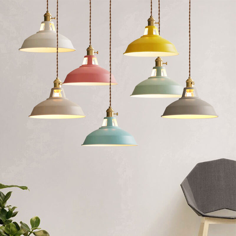 Industrielle 1-Licht bunte Barn Shade Pendelleuchte