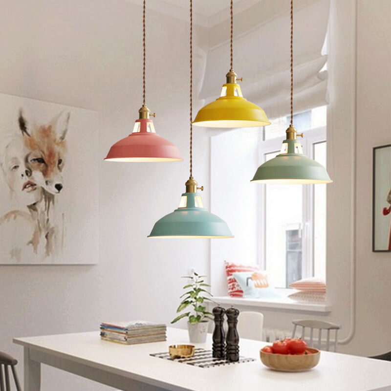 Industrielle 1-Licht bunte Barn Shade Pendelleuchte
