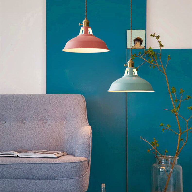 Industrielle 1-Licht bunte Barn Shade Pendelleuchte