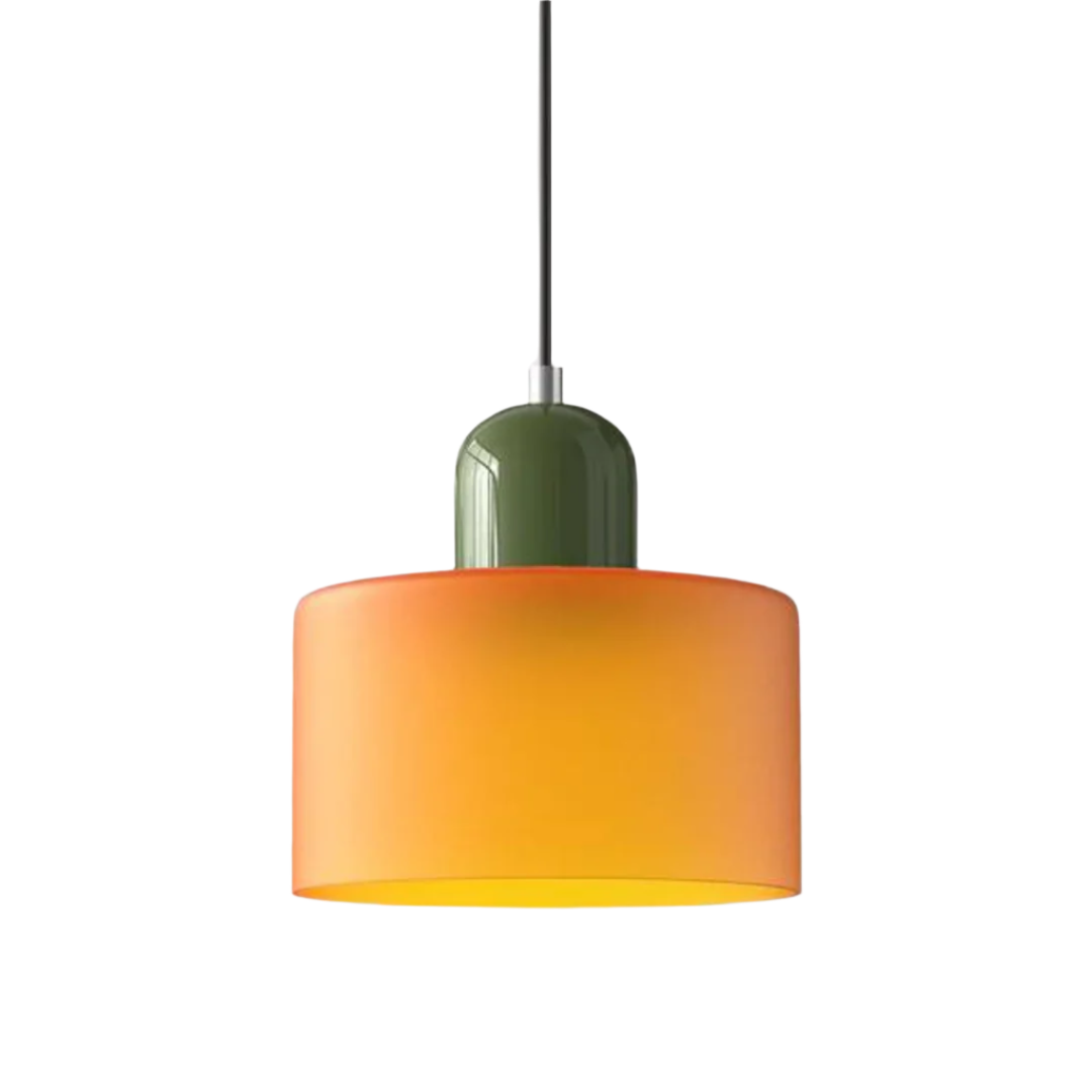 LumiGlas Design-Pendelleuchte - Europäische Retro Zylinder Pendelleuchte