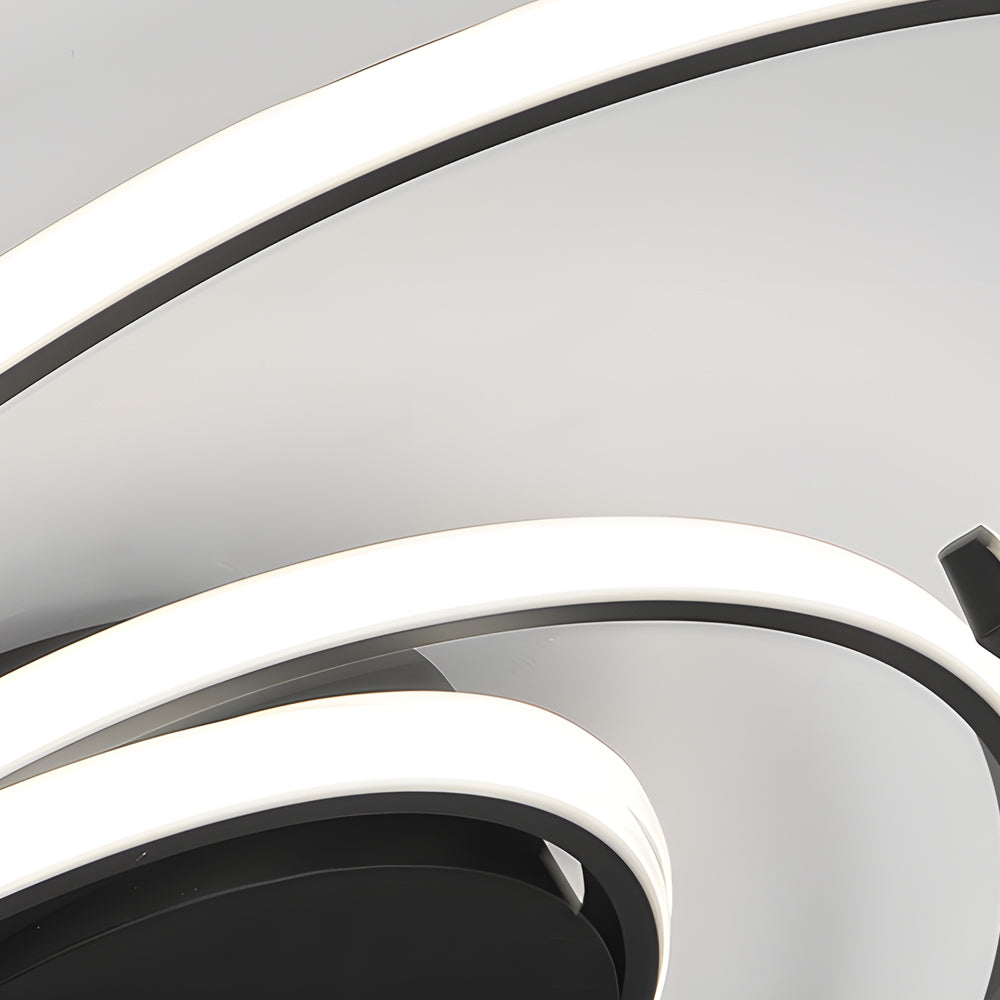 Moderne Deckenleuchte im Wirbel-Design – Eisen LED Deckenlampe zur direkten Montage