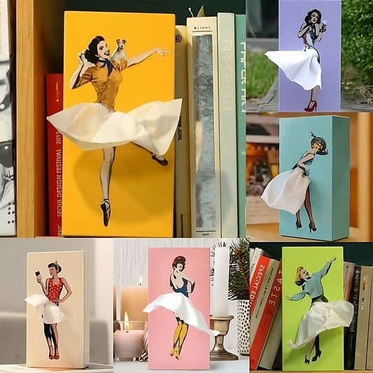 Taschentuchbox „Flying Skirt" - Elegant Tissue Box | HomeDecor Essentials