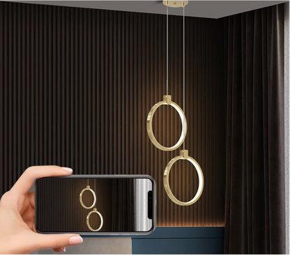 Moderne LED-Pendelleuchte mit Doppelring-Design – Elegante Hängelampe für Wohnzimmer, Esszimmer & Schlafzimmer – Minimalistisch & Luxuriös