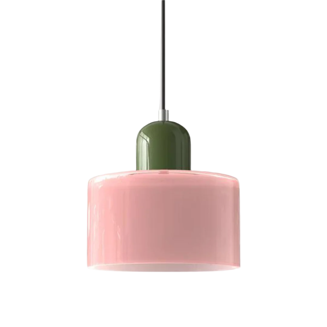 LumiGlas Design-Pendelleuchte - Europäische Retro Zylinder Pendelleuchte