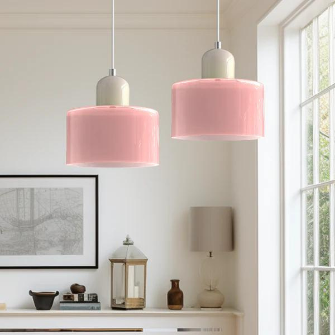 LumiGlas Design-Pendelleuchte - Europäische Retro Zylinder Pendelleuchte