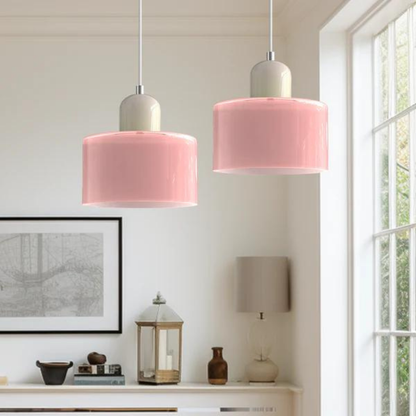 LumiGlas Design-Pendelleuchte - Europäische Retro Zylinder Pendelleuchte