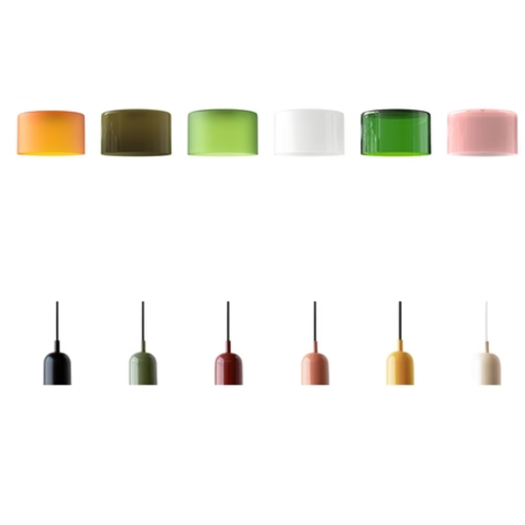 LumiGlas Design-Pendelleuchte - Europäische Retro Zylinder Pendelleuchte