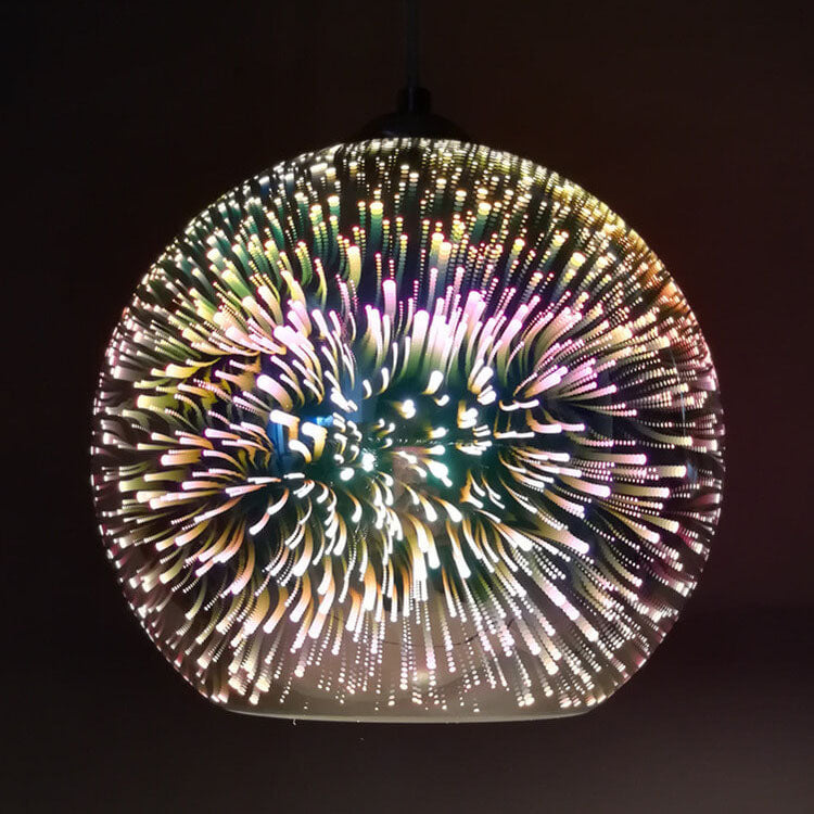 Moderne 3D-Pendelleuchte im Feuerwerk-Design