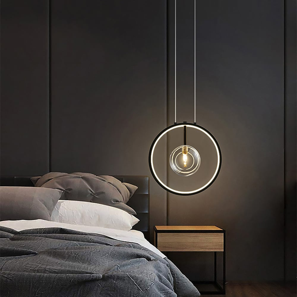 Moderne LED-Pendelleuchte mit Kreis-Design – Minimalistische Hängelampe für Esszimmer, Wohnzimmer & Büro – Geometrische Statement-Beleuchtung
