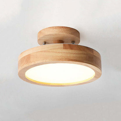 Moderne LED-Deckenleuchte aus Holz – Quinn Deckenlampe für Wohnzimmer, Flur, Schlafzimmer und Esszimmer