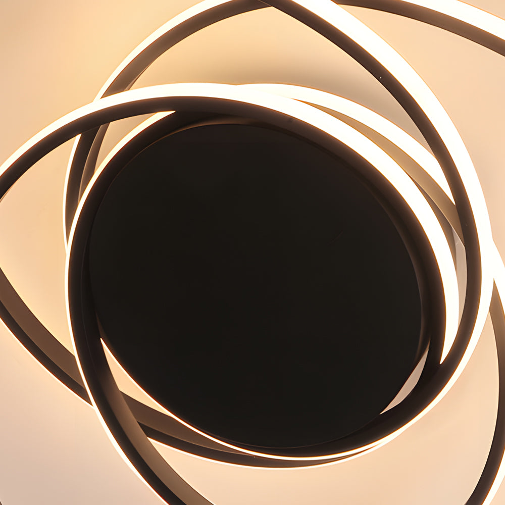 Moderne Deckenleuchte im Wirbel-Design – Eisen LED Deckenlampe zur direkten Montage