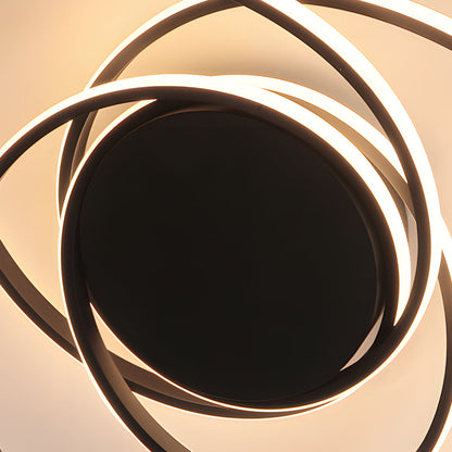 Moderne Deckenleuchte im Wirbel-Design – Eisen LED Deckenlampe zur direkten Montage
