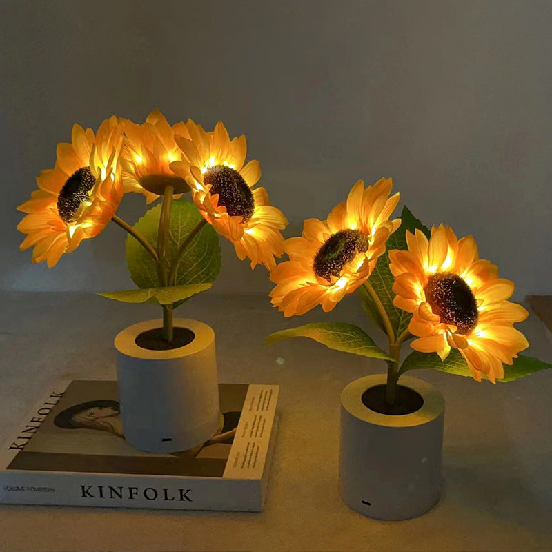 LED Sonnenblumen Tischlampe – Natur-inspirierte Dekoration mit warmem, stimmungsvollem Licht