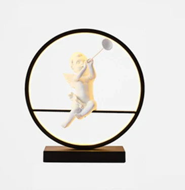 Dekorative Engel Tischlampe – Kreatives LED Nachtlicht mit Engelspuppe, Modernes Design