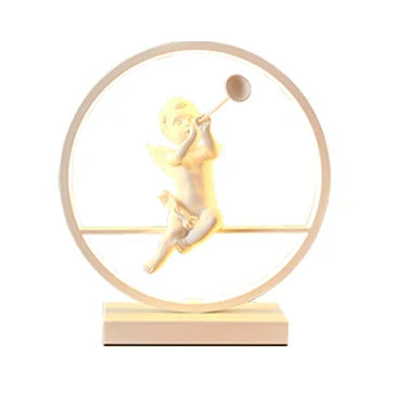 Dekorative Engel Tischlampe – Kreatives LED Nachtlicht mit Engelspuppe, Modernes Design