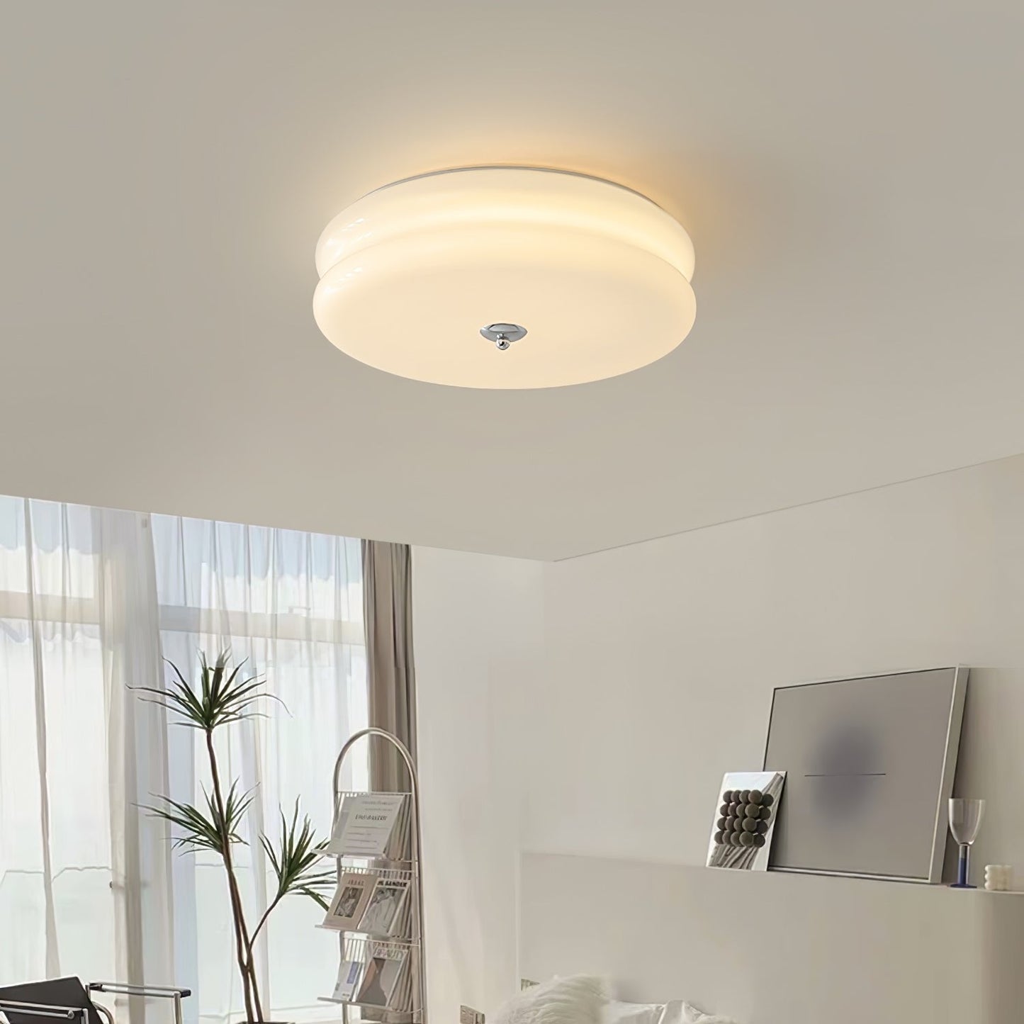 Moderne LED-Deckenleuchte in runder Form – Flache Deckenlampe für Schlafzimmer, Flur & Wohnzimmer