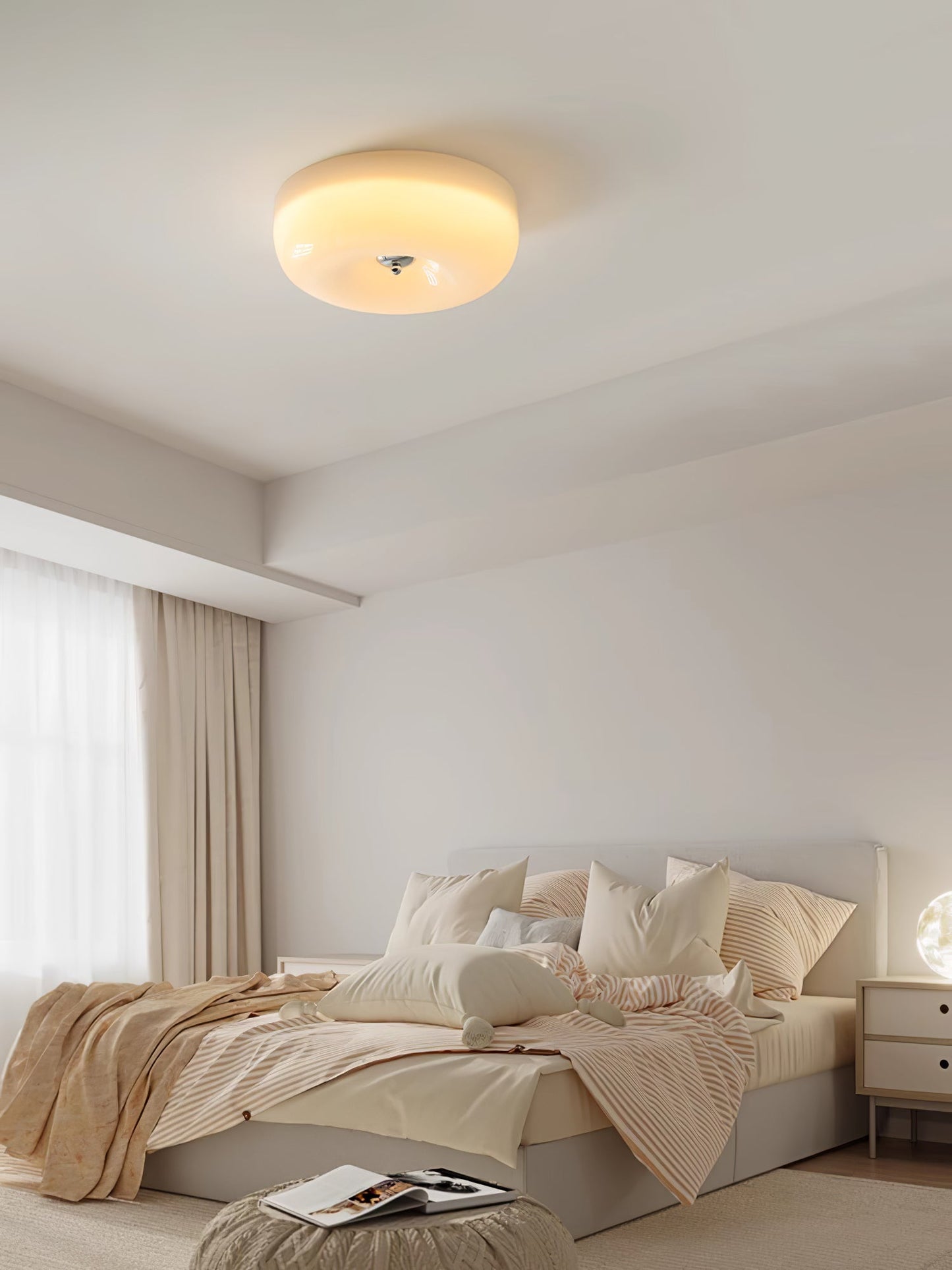 Moderne LED-Deckenleuchte in runder Form – Flache Deckenlampe für Schlafzimmer, Flur & Wohnzimmer