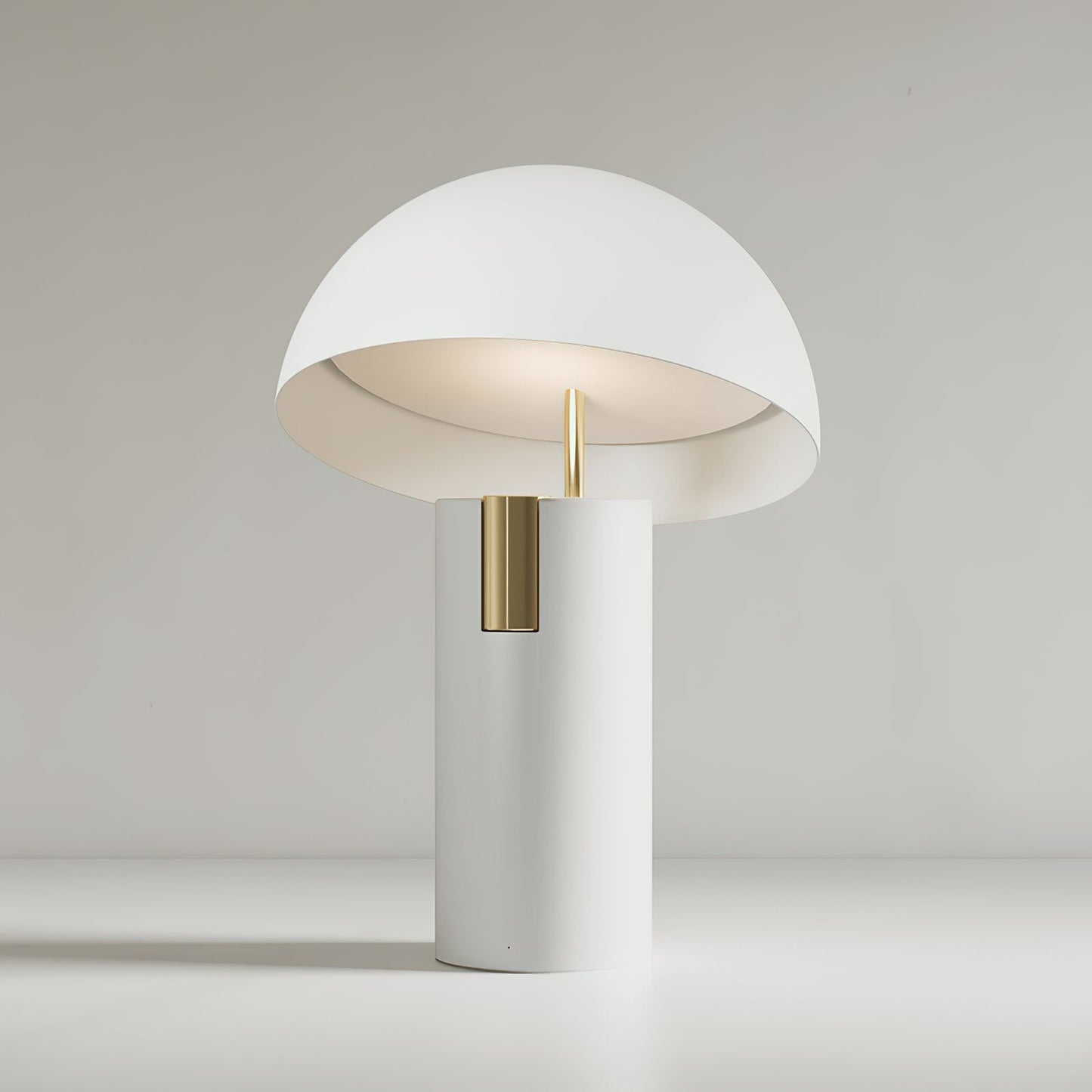 Minimalist designer table lamp for office & living room – metal, half-dome design, modern ambient light, elegant industrial look