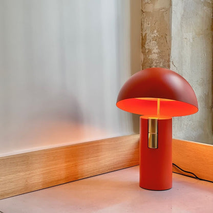 Minimalist designer table lamp for office & living room – metal, half-dome design, modern ambient light, elegant industrial look
