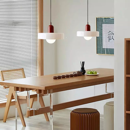 Retro Pendelleuchte mit Opalglas – Moderne Hängelampe für Küche, Esszimmer & Wohnzimmer