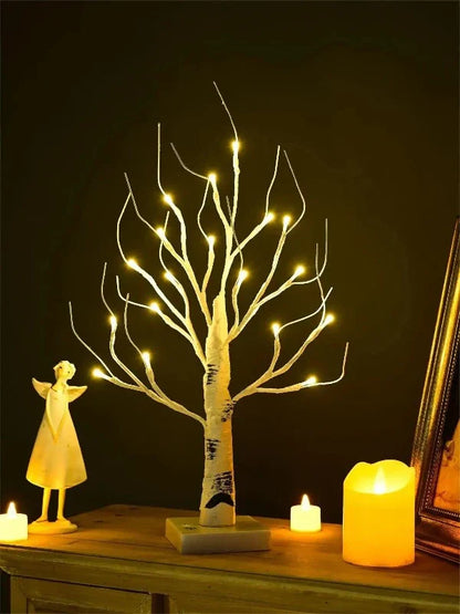LED Lichterbaum Tischdeko – Weihnachtsdeko Baum mit warmweißen Lichtern