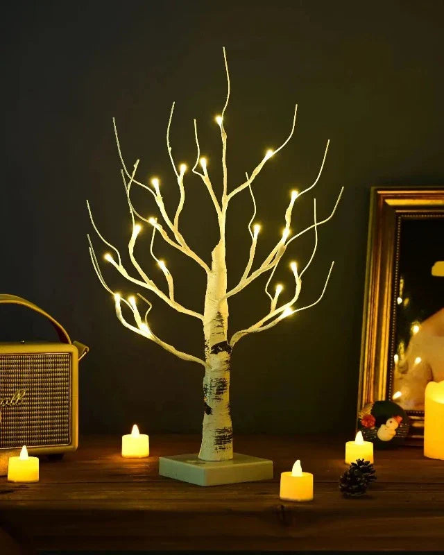 LED Lichterbaum Tischdeko – Weihnachtsdeko Baum mit warmweißen Lichtern
