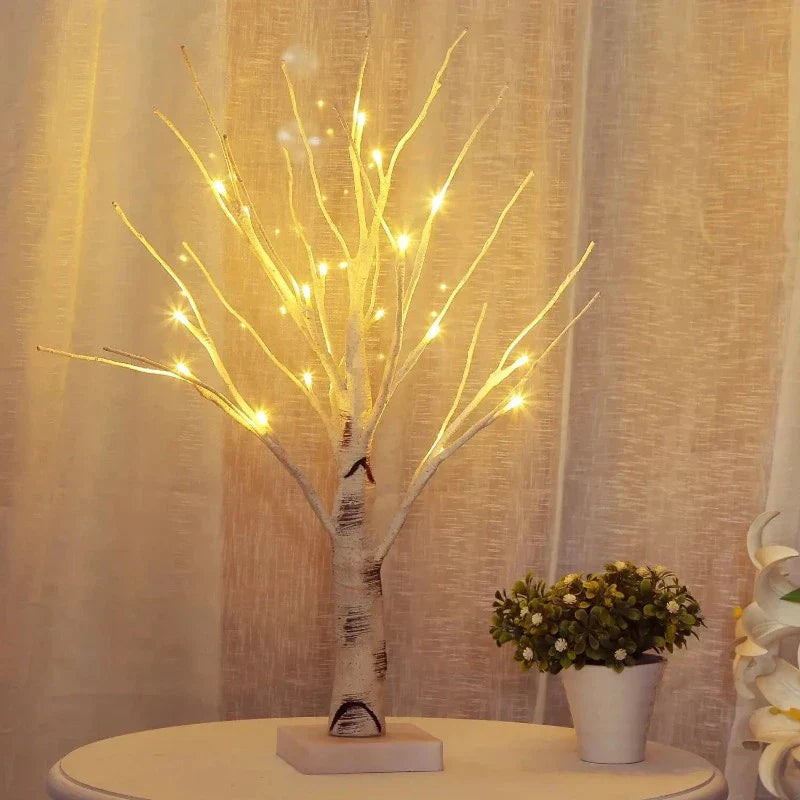 LED Lichterbaum Tischdeko – Weihnachtsdeko Baum mit warmweißen Lichtern
