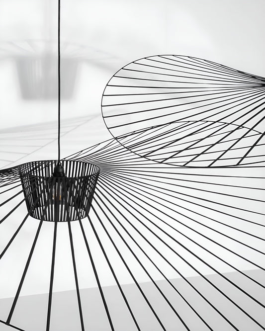 RusticRadiance Light - Moderne Vertigo Hut LED Pendelleuchte