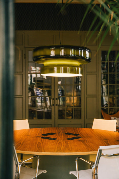 Moderne Pendelleuchte aus Rauchglas – Design Hängelampe in Braun, E27 Fassung, für Wohnzimmer & Esszimmer