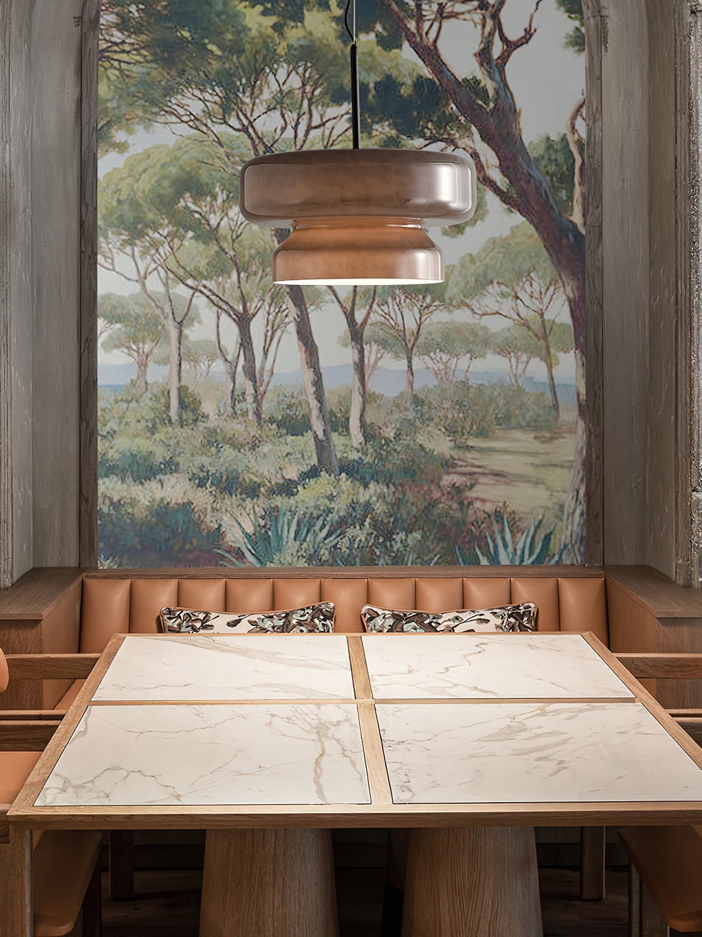 Moderne Pendelleuchte aus Rauchglas – Design Hängelampe in Braun, E27 Fassung, für Wohnzimmer & Esszimmer