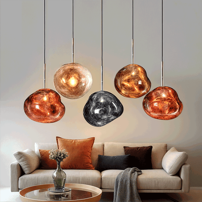 Designer Glaspendelleuchte – Mehrflammige Hängeleuchte im Cluster-Look für Wohnzimmer & Esszimmer