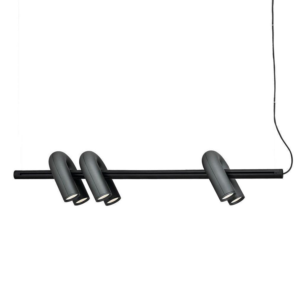 Moderne Designer-Hängelampe mit skulpturalem Rohr-Design – Eyecatcher für Wohnzimmer, Loft & Essbereich – Kreative Deckenleuchte mit Industrial-Touch