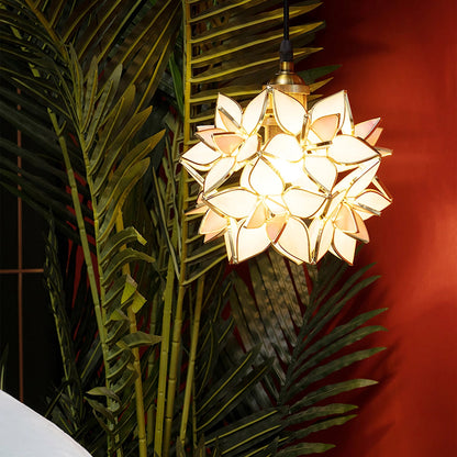 Künstlerische Pendelleuchte in Blütenform – Dekorative Hängelampe für Wohnzimmer, Schlafzimmer & Lounge-Bereich