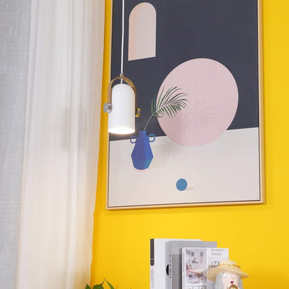 Moderne Zylinder-Pendelleuchte aus Holz & Metall – Verstellbare Designer-Hängelampe für Küche & Arbeitsbereich