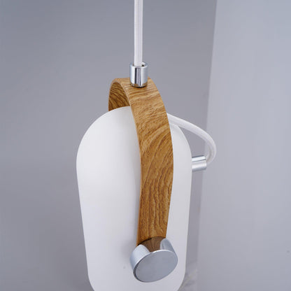 Moderne Zylinder-Pendelleuchte aus Holz & Metall – Verstellbare Designer-Hängelampe für Küche & Arbeitsbereich