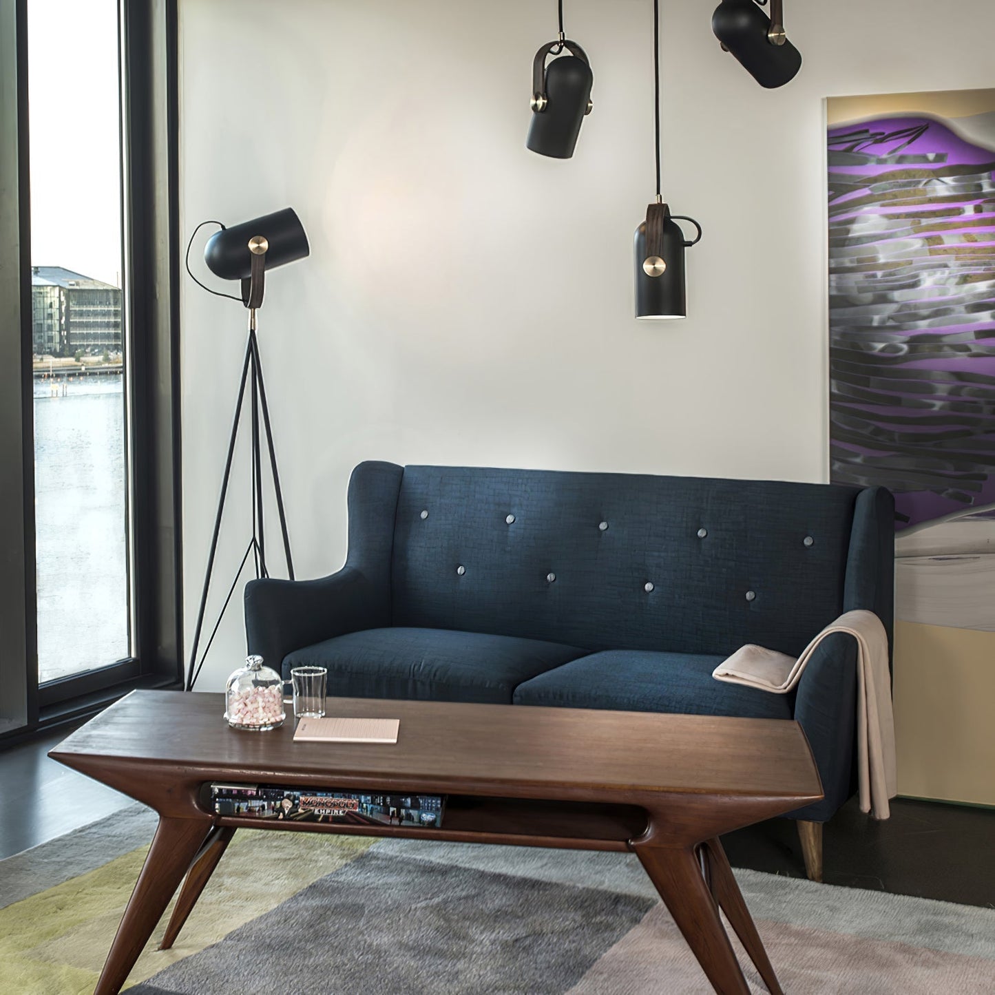 Moderne Zylinder-Pendelleuchte aus Holz & Metall – Verstellbare Designer-Hängelampe für Küche & Arbeitsbereich