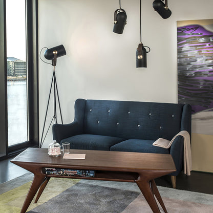 Moderne Zylinder-Pendelleuchte aus Holz & Metall – Verstellbare Designer-Hängelampe für Küche & Arbeitsbereich