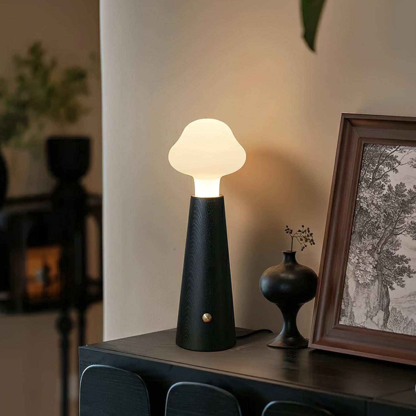 Cloudlet LED-Tischlampe – integriertes Licht in Wolkenform, 3 Farbtemperaturen, Holz-Metall-Acryl-Mix, H42 cm